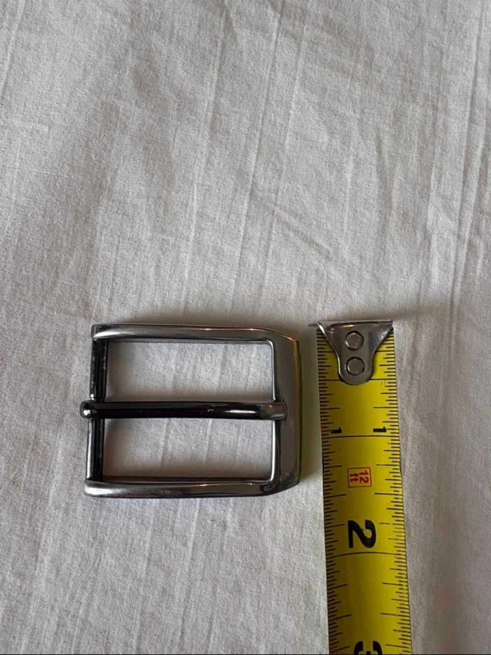 Silver Tone Metal Belt Buckle - Gunmetal